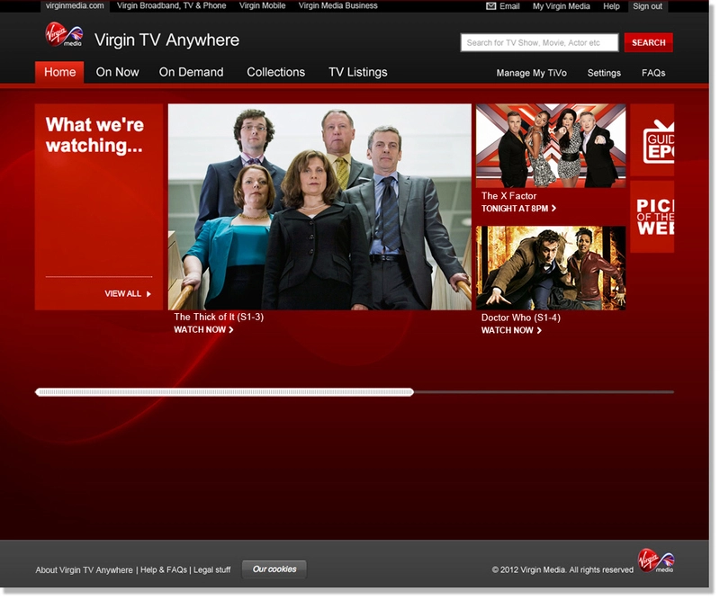 Virgin Media Online – Homepage