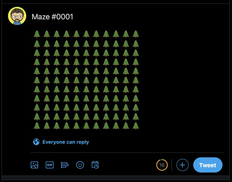 A dummy maze to test the image sizes