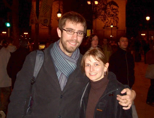 Jo and me in front of the Champs Elysee