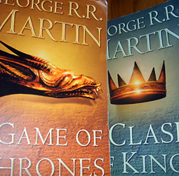 photo of the books, 'A Game of Thrones', and 'A Clash of Kings'