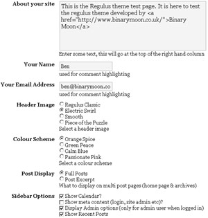 Regulus Admin Panel