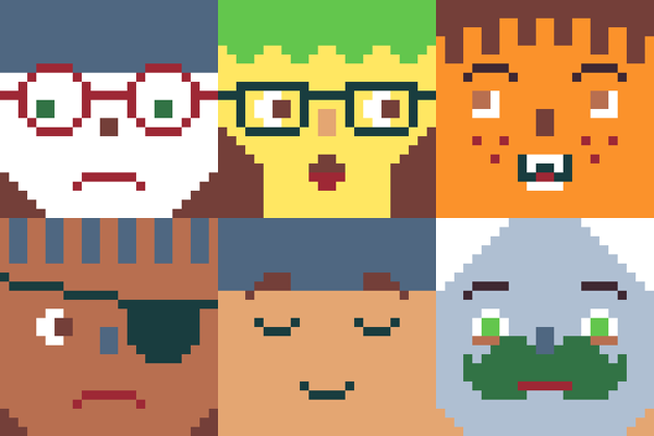 Pixel Faces generated with PHP