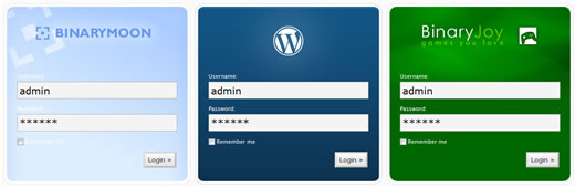 Wordpress Custom Login screen samples