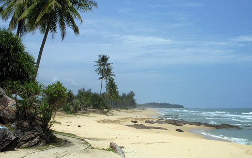 A deserted beach