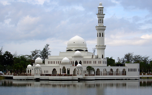 A floating Mosque (it's not really floating)