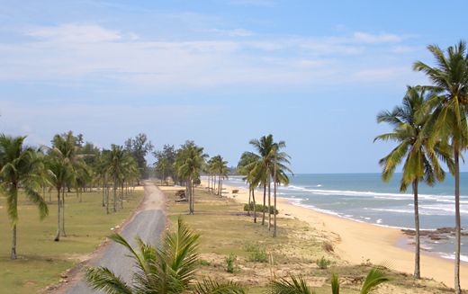 A deserted beach