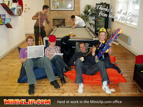Miniclip with the Sumo bean bags